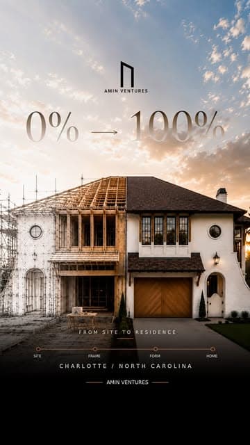 Amin Ventures shares a site-to-residence project sequence in Charlotte