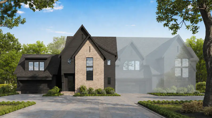 Light exterior concept for the custom duet at 1508 Chestnut Ave in Plaza Midwood.