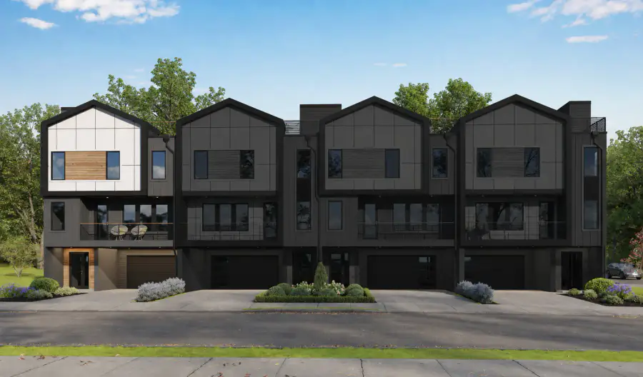 Exterior concept for the quadplex residence at 708 E 15th St in Optimist Park.