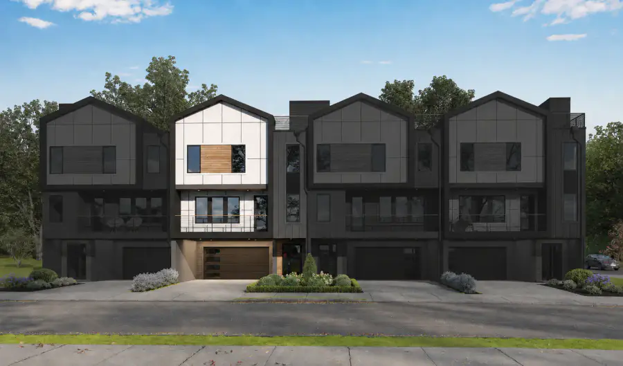 Exterior concept for the quadplex residence at 706 E 15th St in Optimist Park.