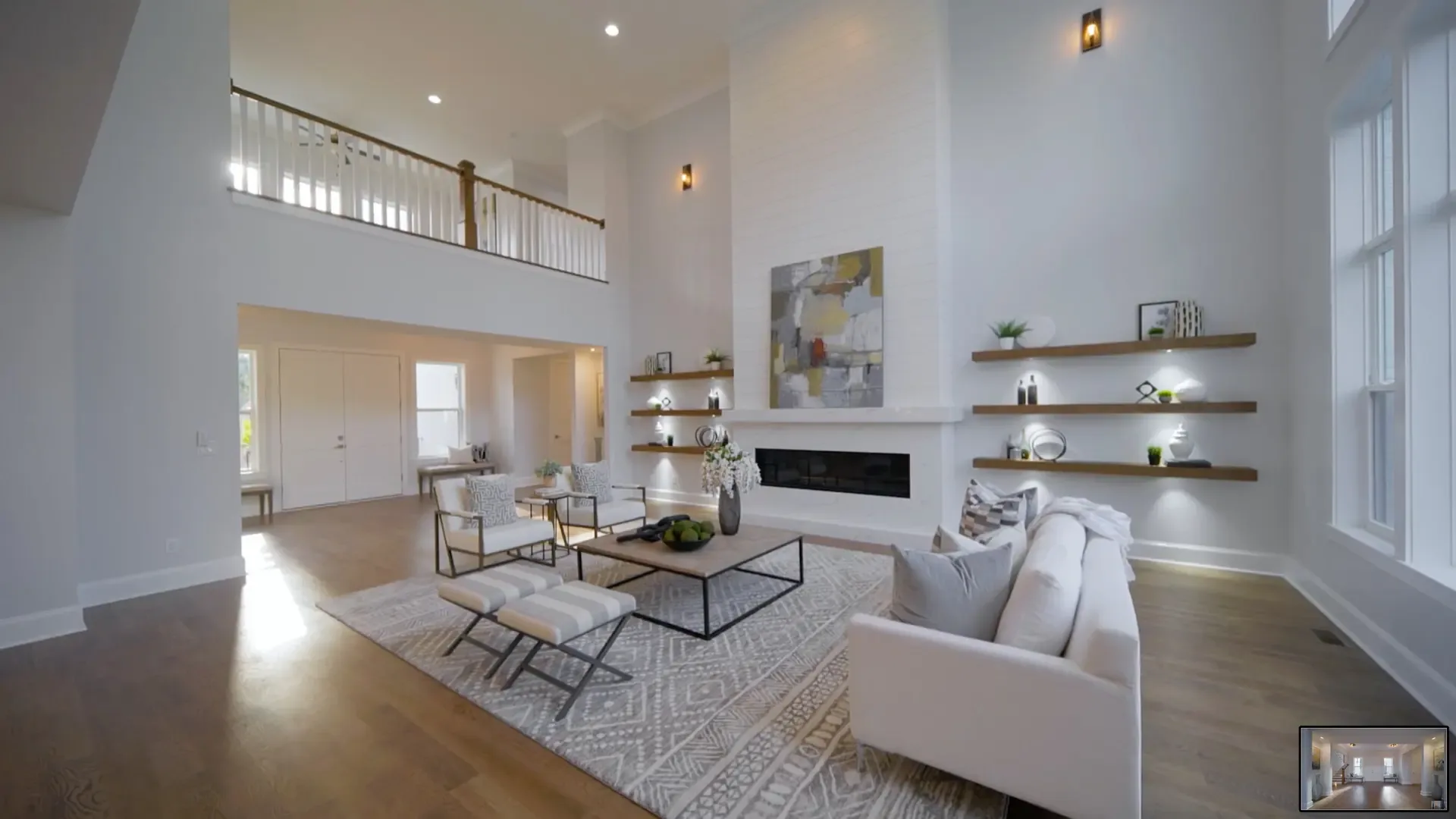 Living room with fireplace at 2011 Providence Rd