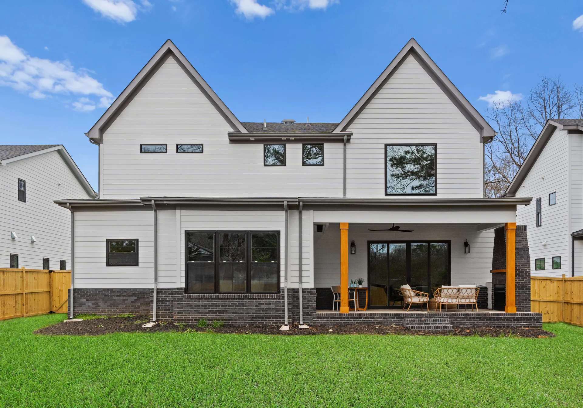 Completed rear exterior of 567 Lyttleton Dr in Charlotte.