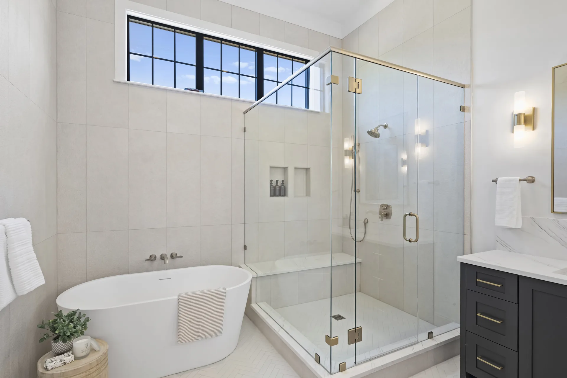 Bathroom at the completed 1205 Jersey Ln home.